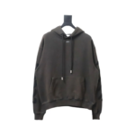 OFF WHT Logo Print Cotton Hoodie Brown Black