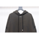 OFF WHT Logo Print Cotton Hoodie Brown Black - Image 4