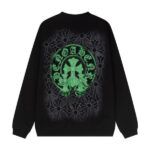 CHRM HRTS Sweatshirt Neon Green Crosses Black CH009 - Image 2