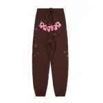 SPDR Angel Number Sweatpants Brown Black Drawstring