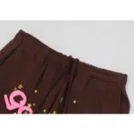SPDR Angel Number Sweatpants Brown Black Drawstring - Image 3