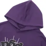 SPDR Spider Web Print Gothic Punk Purple Hoodie - Image 5