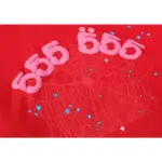 SPDR Worldwide Red Angel Number 555 Hoodie Red FW21 - Image 4