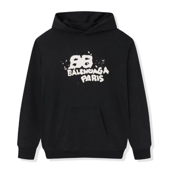 TYHTY-1-600x600-1 BLNCG Paris Graffiti Logo Hoodie Black BL003 - Image 1
