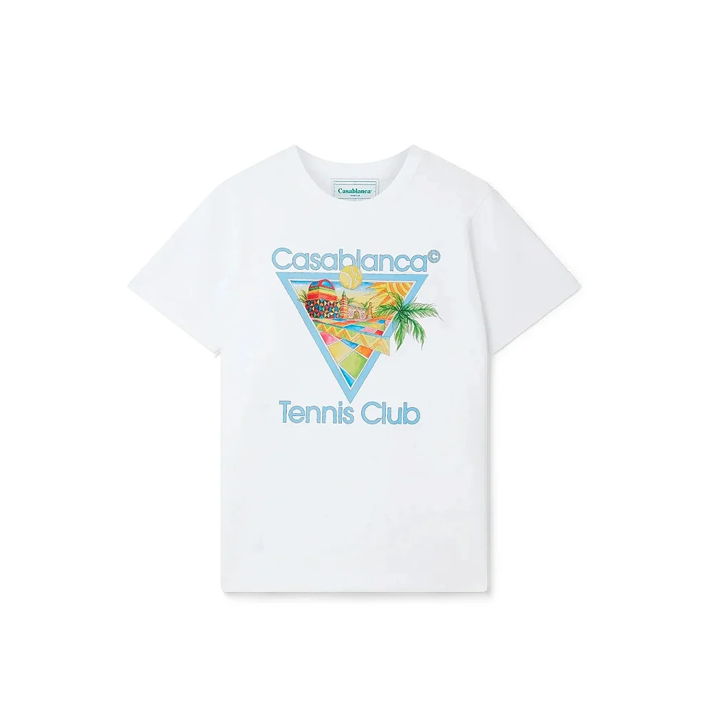 casablanca-afro-cubism-tennis-club-branca-utjc51wwhf T-shirt CasaBlanca - Image 1