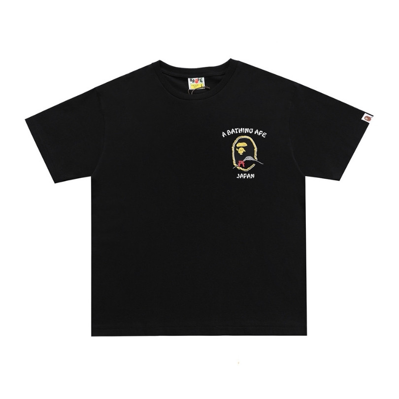 ddfdf-2 BP T-shirt Japan Map Embroidery Black - Image 1