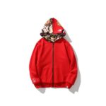 BP Hoodie Shark Camo OVO Red (REVERSE) - Image 3