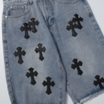 CHRM HRTS Shorts Black Cross Denim - Image 3