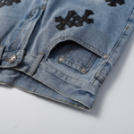 CHRM HRTS Shorts Black Cross Denim - Image 7