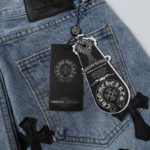 CHRM HRTS Shorts Black Cross Denim - Image 8