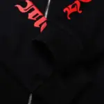CHRM HRTS Hoodie Black Red Embroidered CH081 - Image 14