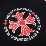 CHRM HRTS Hoodie Black Red Embroidered CH081 - Image 4