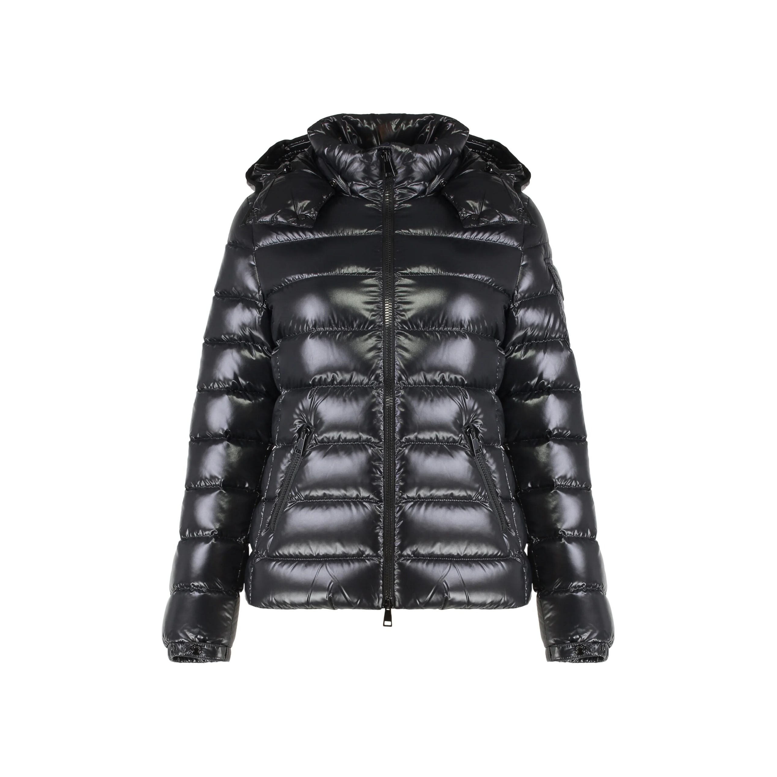 download (1) M Black Shiny Jacket for Women - Image 1