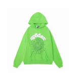 SPDR Spider Web Print Gothic Hoodie Green