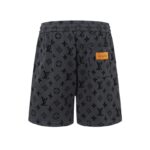 LV Shorts Monogram Grey Black - Image 3