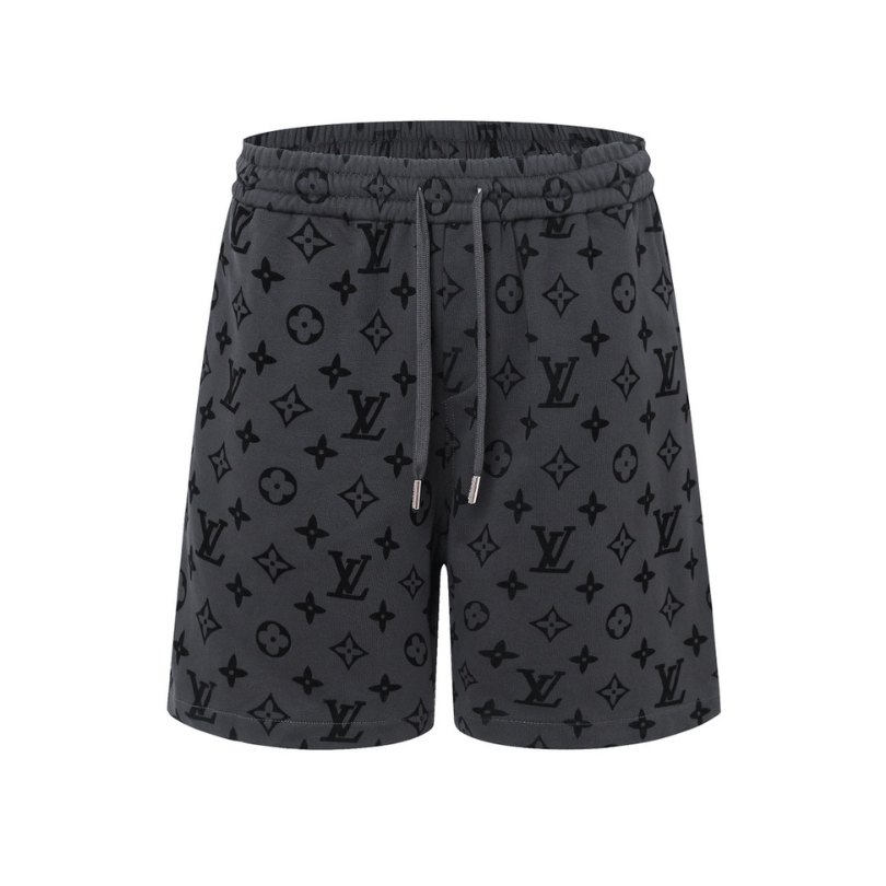 dsfvdfv-5 LV Shorts Monogram Grey Black - Image 1