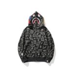 BP Hoodie Shark Logo Checkered Black