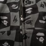 BP Hoodie Shark Logo Checkered Black - Image 4