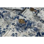 LV Jacket Distressed Floral Denim - Image 5
