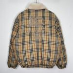 BRBRY X SPRM Jacket Plaid Shearling Collar - Image 12