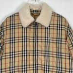 BRBRY X SPRM Jacket Plaid Shearling Collar - Image 13