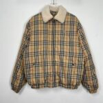 BRBRY X SPRM Jacket Plaid Shearling Collar - Image 14