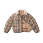 BRBRY X SPRM Jacket Plaid Shearling Collar - Image 15
