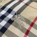 BRBRY X SPRM Jacket Plaid Shearling Collar - Image 2