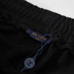 LV Shorts Black Script Embroidery - Image 3