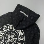 CHRM HRTS Hoodie Zip Black Monogram CH063 - Image 4