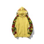 BP Hoodie Yellow Shark Camo Bape Full-Zip - Image 2