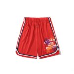 BP Shorts Busy Works Striped Trim Red