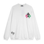 CHRM HRTS Sweatshirt Multicolor Crosses White CH007