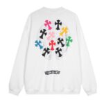 CHRM HRTS Sweatshirt Multicolor Crosses White CH007 - Image 2