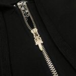 CHRM HRTS Hoodie Cross Zip Black CH064 - Image 7