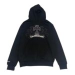 CHRM HRTS Hoodie Cross Zip Black CH064 - Image 4