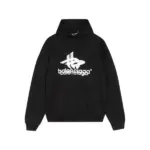 BLNCG Hoodie Black Logo Print BL064