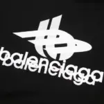BLNCG Hoodie Black Logo Print BL064 - Image 3