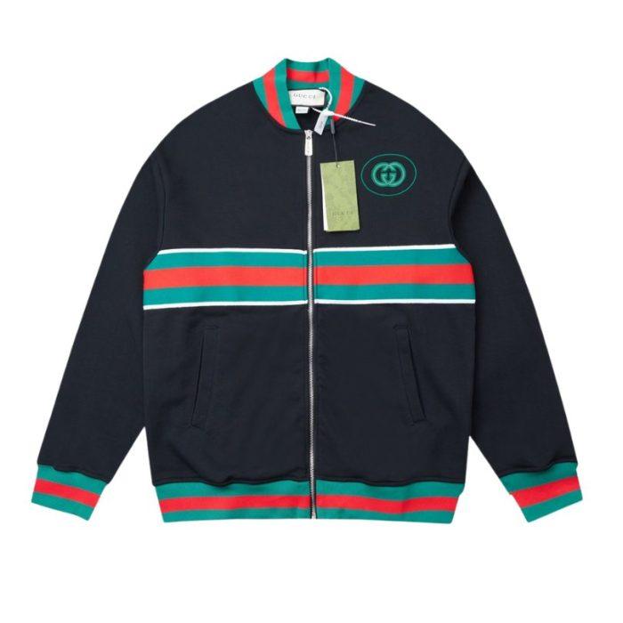 sdsd-4-1-700x700-1 GG Jacket Full Zip Monogram Track Black - Image 1