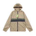 GG Jacket Windbreaker Monogram Beige Brown (2 colors) - Image 3
