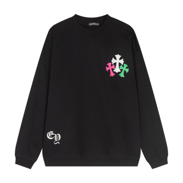 sdsdv-3-600x600-1 CHRM HRTS Sweatshirt Multicolor Crosses Black CH008 - Image 1
