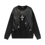 CHRM HRTS Sweatshirt Rhinestone Graphic CH048