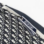 CD Shorts Monogram Navy Side Stripes - Image 6