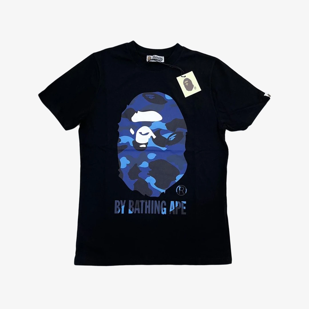 tee-sort13-2 BP T-Shirt by Bathing Ape Black/Blue - Image 1