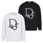 CD Sweatshirt Black Oversized Logo Crewneck DO054 - Image 4