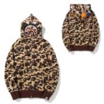 BP Hoodie Shark Full Zip Camo Brown - Image 2