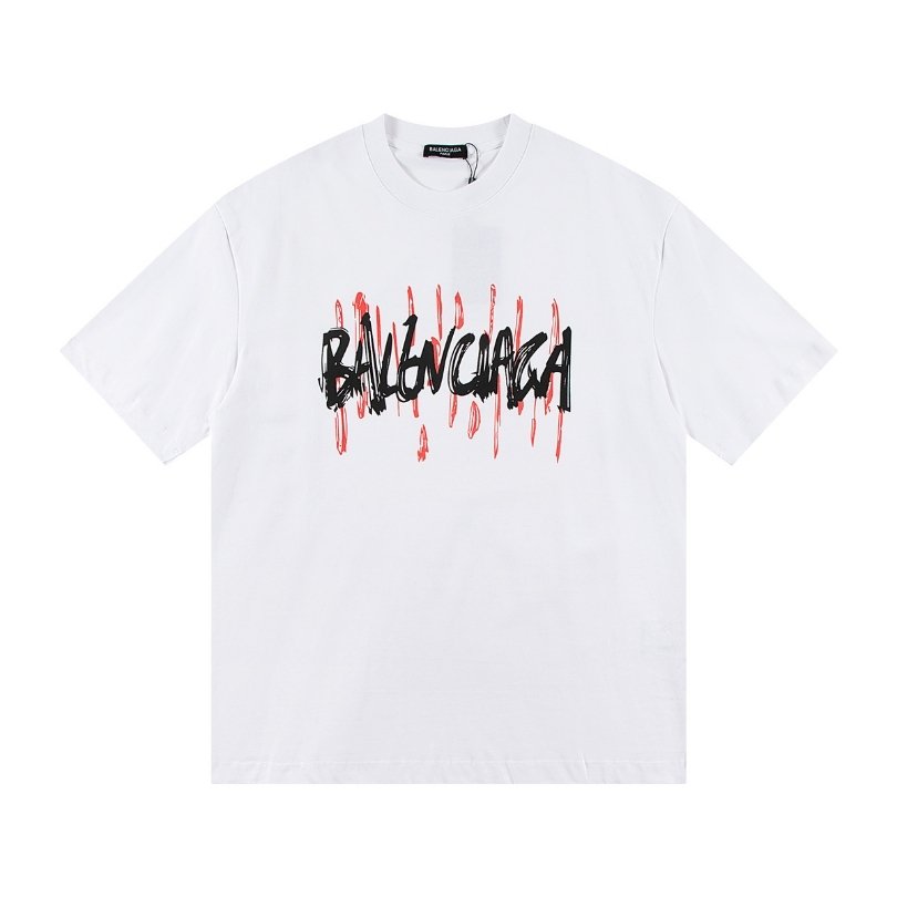 wesfe-3 BLNCG T-shirt Graffiti Print White - Image 1