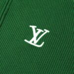 LV Sweater Green Knit Zip-Up - Image 5