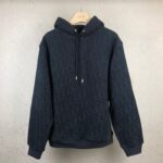HOODIE DARK BLUE TOWEL MONOGRAM
