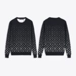 CREWNECK BLACK & WHITE FADED MONOGRAM